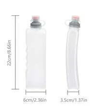 1入組300ml彎曲設計的運動水瓶，舒適地放在腰包中，消除長跑時的晃動，適合馬拉松、健身和騎行，是戶外運動愛好者的理想選擇 - 白色 - 查看 7