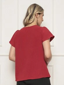 Women Blouses - 紅色的 - 查看 2