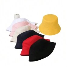 Korean Style Reversible Bucket Hat For All Seasons, Unisex Dual Layered Fabric Sun Hat - Double Sided Fisherman Hat - View 1