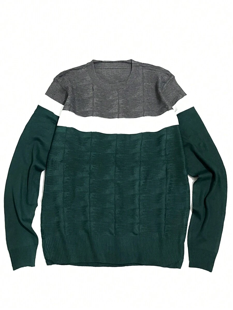 Men Sweaters - 綠色 - 查看 1