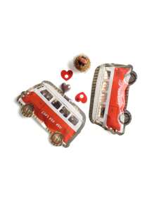 20pcs/Set- Candy Bags For Party, Car & Bus Shaped Sealing Bags, Kitchen Biscuit Bags - Red and White - View 5
