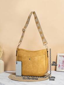 Bolso tipo cubo retro para mujeres, bolso cruzado con correa, bolso hobo con correa de guitarra y correas de bolso bordadas anchas para mujeres, ¡perfecto para bolsos cruzados, bolsas de gimnasio, bolsas y más!
