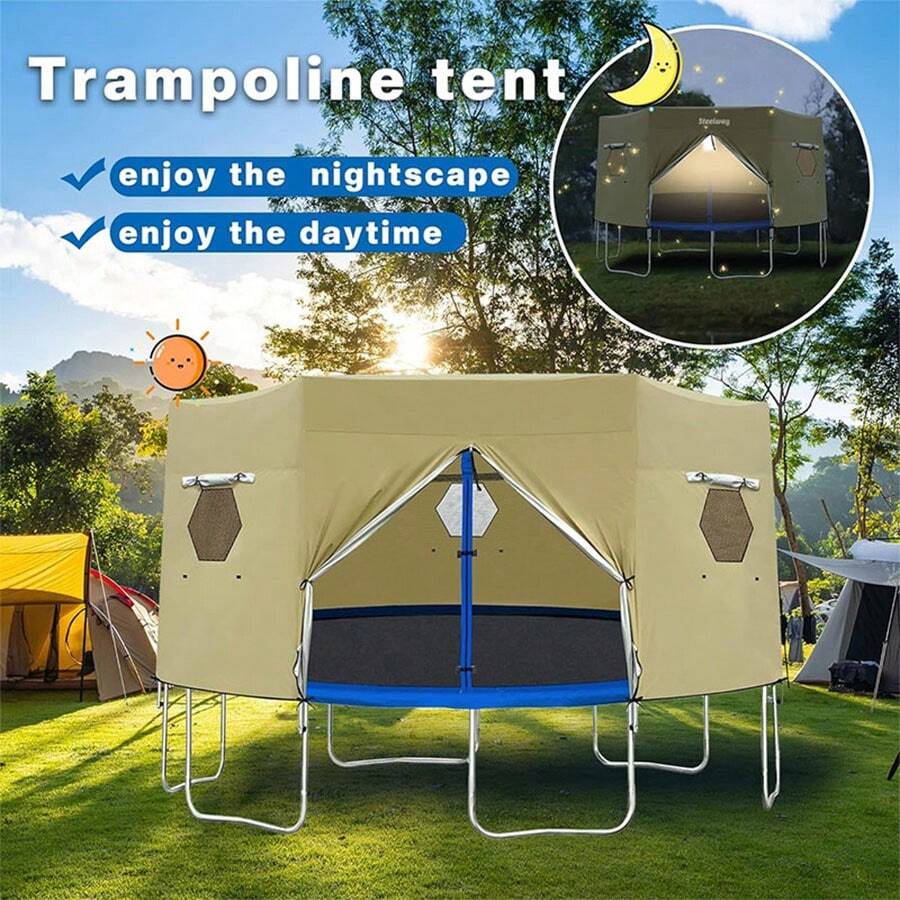 10 FT/16 FT Trampoline Tent, Fits For 10 FT /16 FT Straight Pole Round