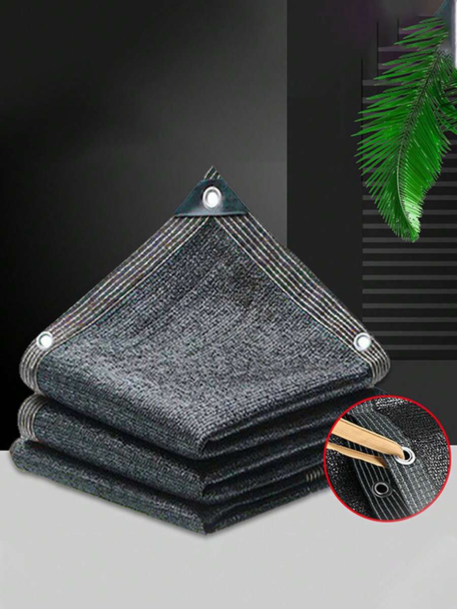 多功能戶外遮陽布，黑色花園保護網，花園防蟲網，花園遮陽保護網，遮蔽和降溫，花園遮陽保護網布，游泳池、陽台、庭院和房車露營用戶外用品 - 黑色 - 查看 1