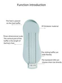 1 pieza- Medidor de pie para medir la longitud del pie en casa - Verde - Ver 4