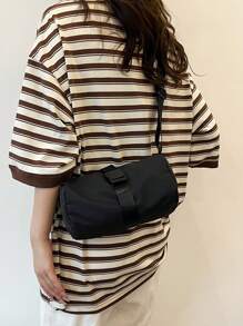 Bolsa impermeable para pan, de gran capacidad, bolso de hombro y cruzado de lona de Oxford roja casual, bolso de viaje