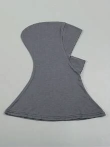3 pièces Ensemble femme à la mode de couleur unie, comprenant une couvre-menton élastique, une calotte hijab pratique et un foulard pour s'envelopper la tête, convenant pour un port quotidien avec une robe abaya comme base. Voile de femme respirant sous la calotte
