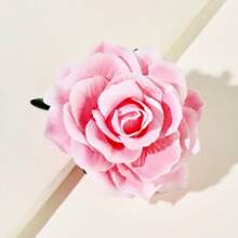 1 Peça Grampo de Cabelo Tipo Garra com Flor de Rosa de Cor Sólida, Acessórios Escolares