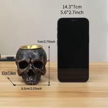 1 pieza Quemador de incienso con diseño de cabeza de calavera - Multicolor - Ver 7