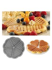 Large 21.5cm Silicone Waffle Pancake Chocolate Egg Air Fryer Mold With 5 Cavities - 彩色 - 查看 2