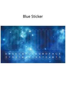 1 pieza Pegatina de notas musicales para piano de pulgar de 17 notas (piano de pulgar no incluido), pegatinas de teclado de kalimba, pegatina de notas para piano de dedo, decoración de instrumento musical, regalo para amantes de la música