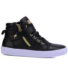 Black Sneaker Boot Side Zipper Workouts Walks Light And Comfortable - màu đen - Xem 1