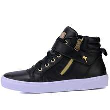 Black Sneaker Boot Side Zipper Workouts Walks Light And Comfortable - màu đen - Xem 8