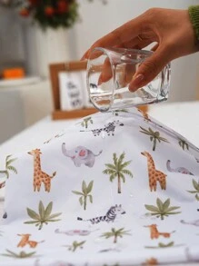3 stuks Giraffe & Bloemenpatroon Babyluier Nat/Droog Tas Voor Kinderwagen & Luiertas, Draagbare Moedertas Babyshower Familie Decoraties Geschenken
