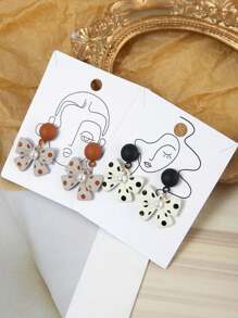 50pcs 4.8x6.2cm Jewelry Packaging Card, Copper Paper, Color Print, Minimalist Line Jewelry Display Card, Tag Back To School Valentine Day