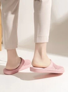 NỮ Không thấm nước , Không trượt , Thoáng khí , Dép không lộ ra ngón chân Dép đi trong nhà Với Thấp Gót chân , Lý tưởng Đối với Người già - Màu Hồng baby - Xem 5