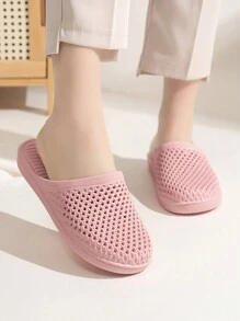 NỮ Không thấm nước , Không trượt , Thoáng khí , Dép không lộ ra ngón chân Dép đi trong nhà Với Thấp Gót chân , Lý tưởng Đối với Người già - Màu Hồng baby - Xem 3