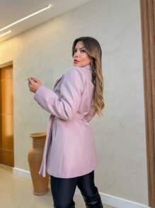 Women Overcoats - Màu Hồng baby - Xem 4