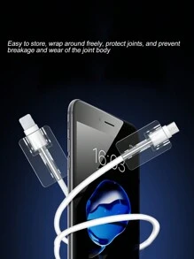 Transparent Data Cable Protector, Prevents Cable From Breaking And Coming Loose Charger Protector