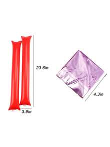 Barra de animación inflable para animación de porra con globo, para sostener en la mano, accesorios de animación para reuniones escolares deportivas - Multicolor - Ver 2