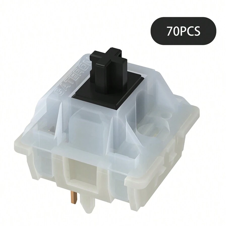 Taiahiro 70入組Gateron機械鍵盤開關 5-pin ，適用於所有MX機械鍵盤 - 黑色 - 查看 1