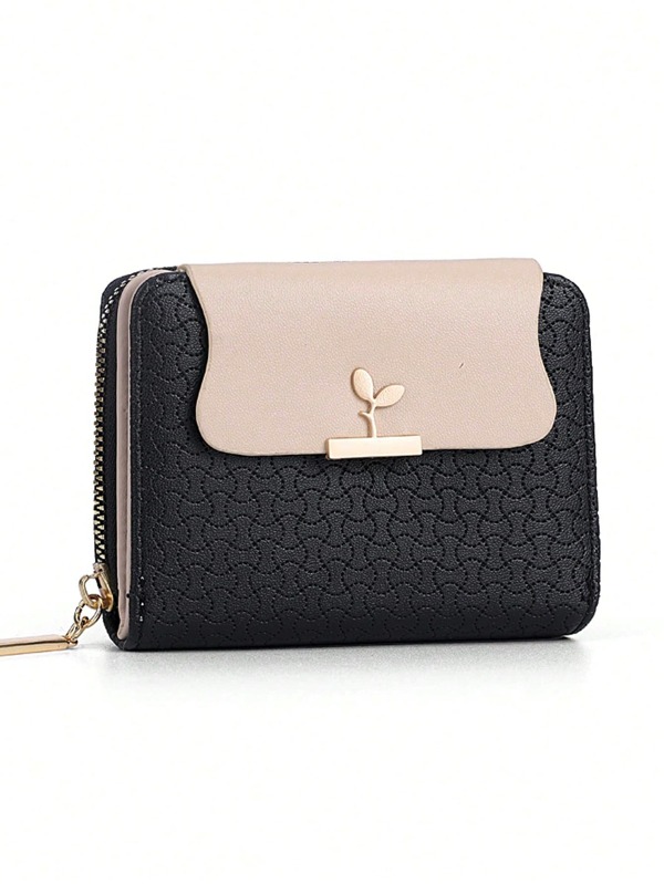New Ladies Short Wallet Ins Female Tide Japanese Style Fresh Style High-End Coin Purse Simple Female Student Mini Wallet Multiple Card Slots Foldable