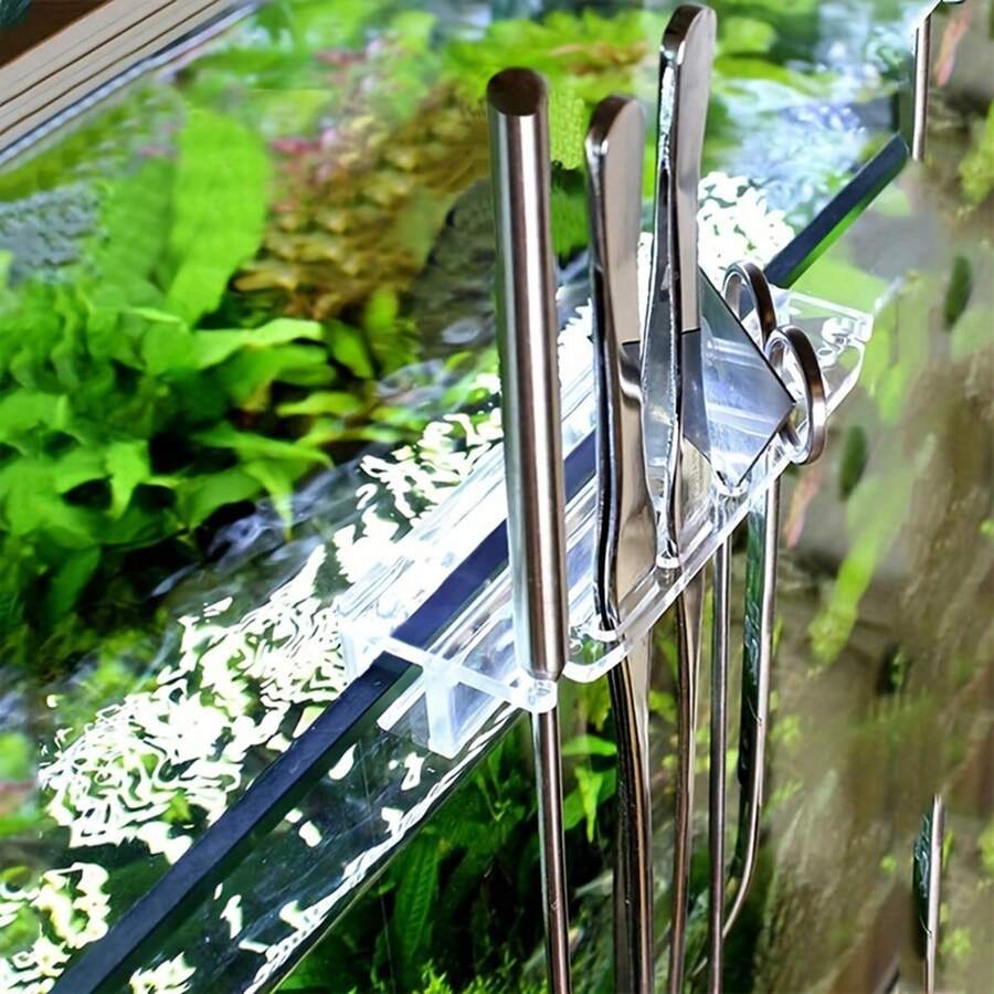 Acrylic Fish Tank Tool, Aquarium Water Plants Maintenance Tool Holder Aquarium Rack Organizer