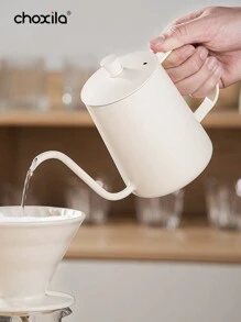 choxila 1 件白色手冲咖啡壶，不锈钢咖啡水壶，手冲咖啡机，适用于家庭、办公室、咖啡馆学校用品返校 - 白色 - 查看 2