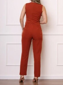 Women Two-Piece Outfits - 棕色 - 查看 4