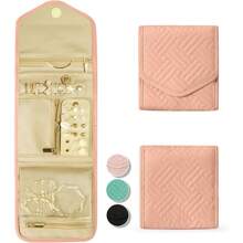 1 件可折叠珠宝收纳袋、珠宝卷袋、化妆包、防水旅行珠宝袋、便携式珠宝收纳袋、必备旅行配件太阳旅行酷炫返校