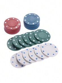 24 szt. 4-kolorowych żetonów Texas Poker, monety pamiątkowe, plastikowe żetony pokerowe w kolorze białym, czerwonym, zielonym, niebieskim do rodzinnej rozrywki, imprezy, gry, urodzin, świąt Bożego Narodzenia, gry dla par, gry imprezowej, gry noworocznej, gry do picia, prezentu walentynkowego, gry ślubnej, prezentu noworocznego