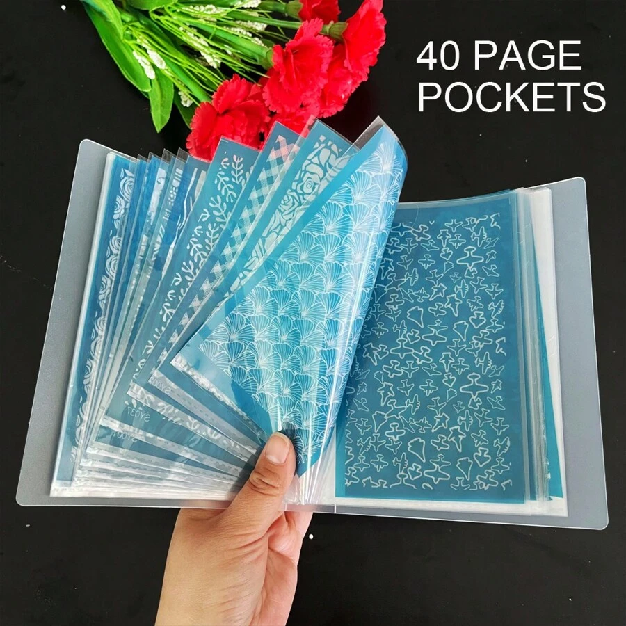 40 Pockets Folder Book With Plastic Sleeves, Presentation Book With