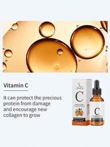 Vitamin C Brightening Serum, Ácido Hialurónico, Suero Blanqueador Antienvejecimiento Orgánico, Trata Manchas Oscuras en la Cara 30ml - transparente - Ver 4