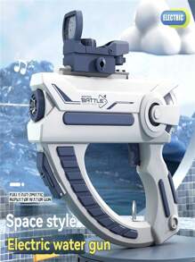 一把太空主題卡通電動水槍，新款自動高壓持續出水槍，具有吸水和噴水功能，是男孩和女孩的完美玩具 - 彩色 - 查看 2
