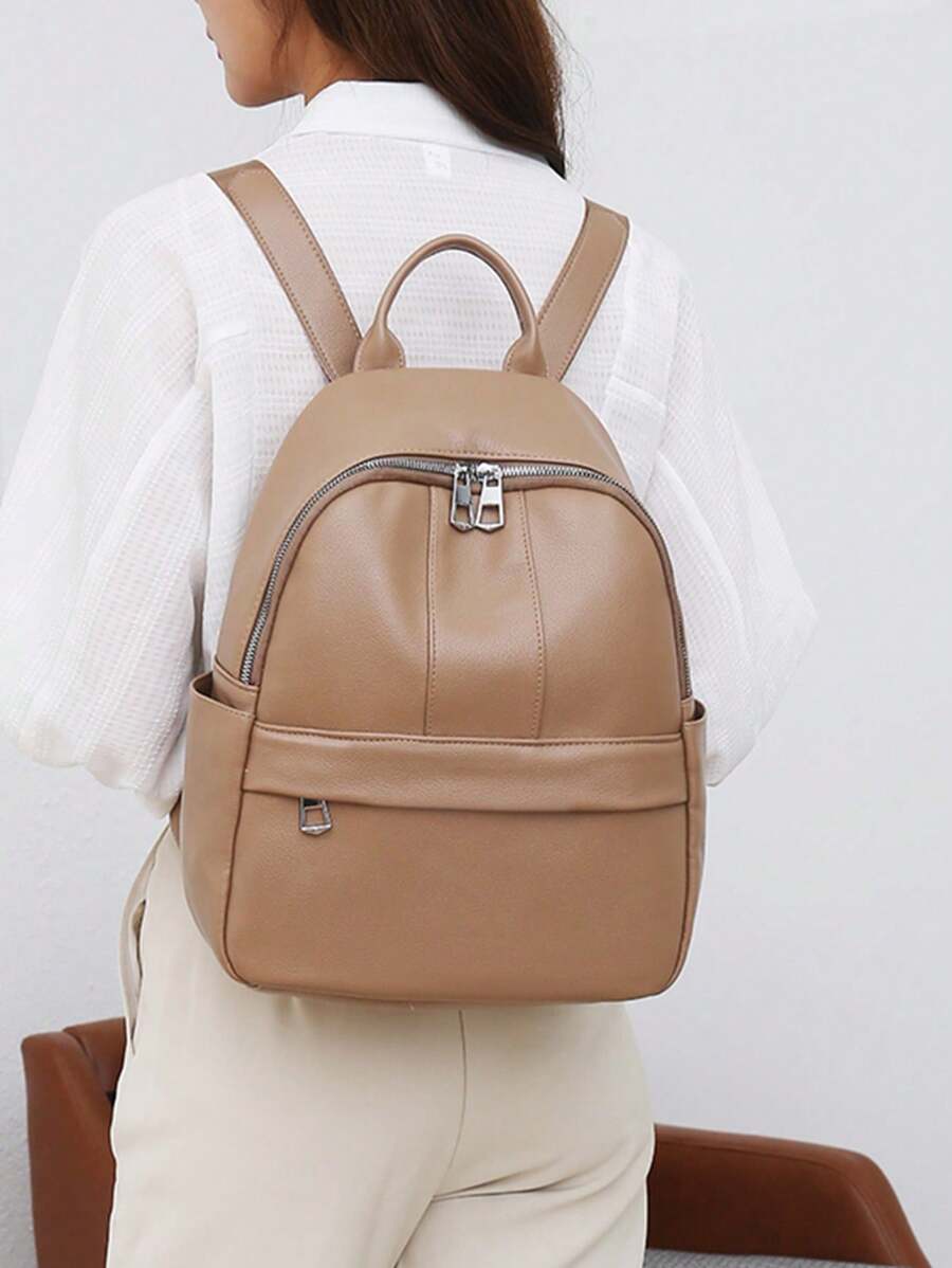 Hàn Quốc Phong cách Ba lô , Giải trí Và Đúng mốt Túi đeo vai Đối với Sinh viên Và NỮ - Màu Khaki - Xem 1