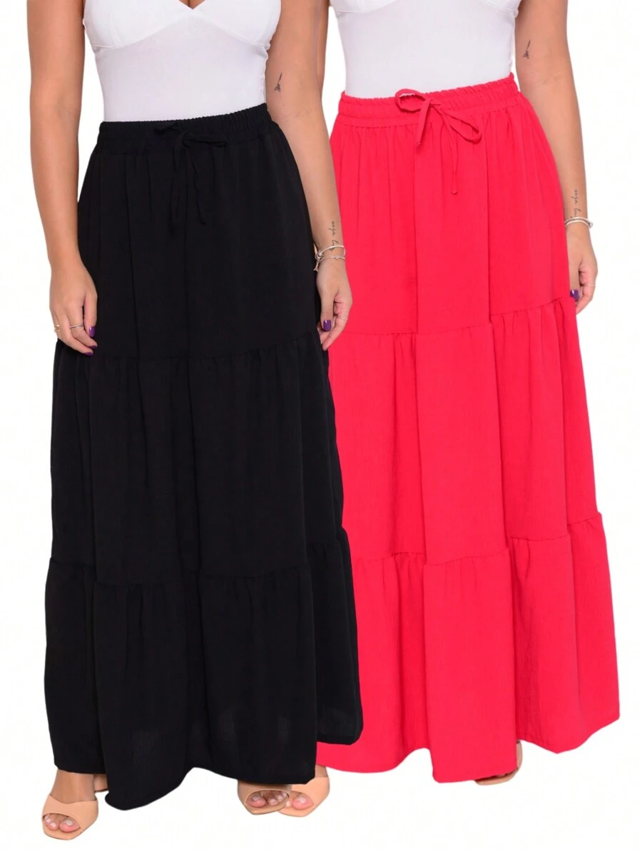 Women Skirts - Đỏ - Xem 1