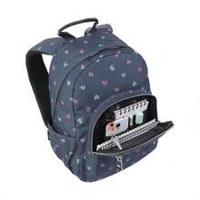 TOTTO Mochila escolar estampado corazones  Tempera 12x36x27 cm Exterior: Poliester 100% Forro: Poliester 100% - ✅ Entrega 24/72h a España (península) - Negro - Ver 3