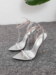 Fashionable High Heel Pointed-Toe Strappy Sandals For Spring/Summer 2024