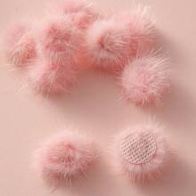 20入組鼬毛流蘇結DIY古風髮飾材料，附花形裝飾和毛球髮夾珠寶配件，1包裝 - 藍色 - 查看 6