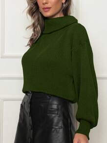 Women Sweaters - Dark Green - View 5