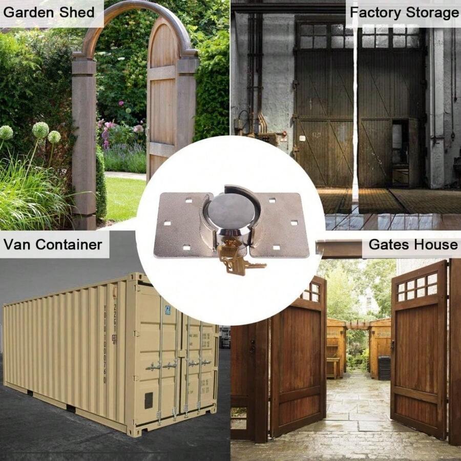 Heavy Duty Van Garage Shed Door Security Padlock & Hasp Set High