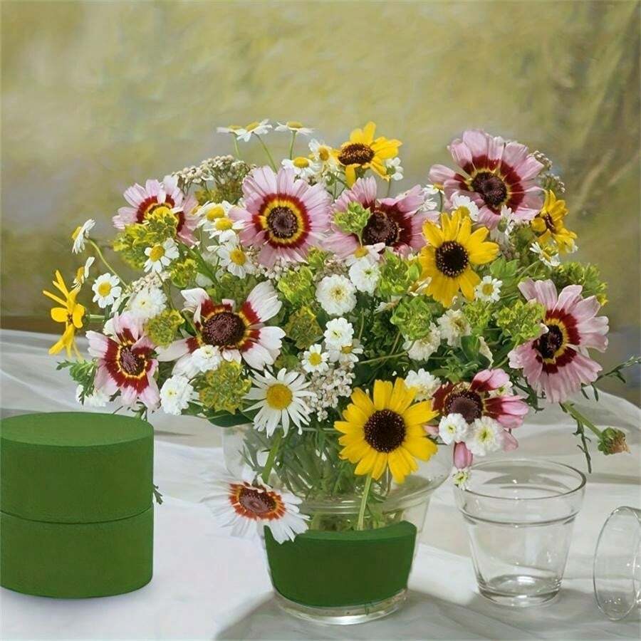 1Pcs Floral Foam Round Artificial Flower Foam Bubble Glue Blocks For