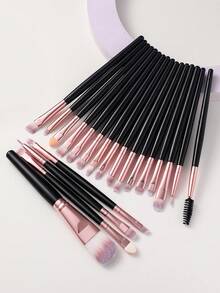 20 pezzi Set Pennelli Trucco + 1 Supporto Porta Pennelli + 6 Cuscinetti Trucco + 5 Spugnette Trucco Viso + 1 Pulitore Pennelli - Kit Completo per la Bellezza, Setole Morbide Senza Spreco di Polvere, Supporto Antipolvere Salva Spazio - Adatto per Trucco Quotidiano, Organizzazione e Pulizia degli Strumenti, Ideale per Principianti e Appassionati di Bellezza