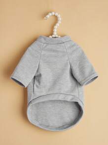 Spring/Summer New Pet Clothes, Dog Apparel With Palm Tree & English Text Print, Comfortable Breathable Outfit For Medium/Small Dogs, Teddy/Poodle - Grey - View 5