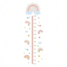 1pc Cartoon Rainbow Height Chart Wall Sticker, Decorative Sticker For Children Bedroom Study Room Living Room - Multicolor - View 7