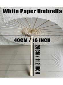 1 件，DIY 绘画白纸伞新娘阳伞婚礼装饰创意礼物生日礼物 - 白色 - 查看 6