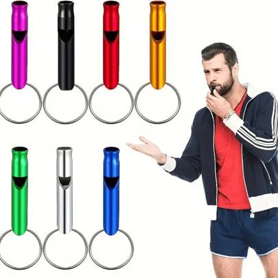 1pc/4pcs/5pcs/6pcs/7pcs Loud Sound Metal Waterproof Whistle Decorative Keychain For Outdoor Emergency, Ideal For Friends, Students, Teenagers On Holidays Car Accessories Bag Charm School Cute Goth Y2k Halloween Accessories Teachers Day Christmas Gift Ideas Bag Accessories Lanyards With Id Holder Car Accessories Bag Charms Gifts For Mother, Father, Graduation, And Teacher