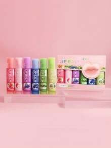 PEIEN 保濕潤唇膏套裝，6入組保濕豐唇持久口紅，預防乾燥，減少唇紋，唇部護理 - 彩色 - 查看 4