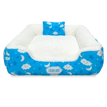 Pet Bed 60x60 2pc Waterproof Dog Cat Bed With Zipper - Màu xanh nhạt - Xem 1