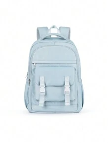 Mochila Escolar, Mochila para Laptop Compatível com Notebook de 15,6 Polegadas, Mochila de Viagem à Prova d'Água, Mochila Escolar para Adolescentes Meninas Meninos e Estudantes, Mochila com Alça Ajustável, Mochila Diária com Vários Bolsos, Mochila para Ir e Voltar do Trabalho, Mochila para Uso Externo, Várias Opções de Cores - Versões Novas e Antigas São Enviadas Aleatoriamente